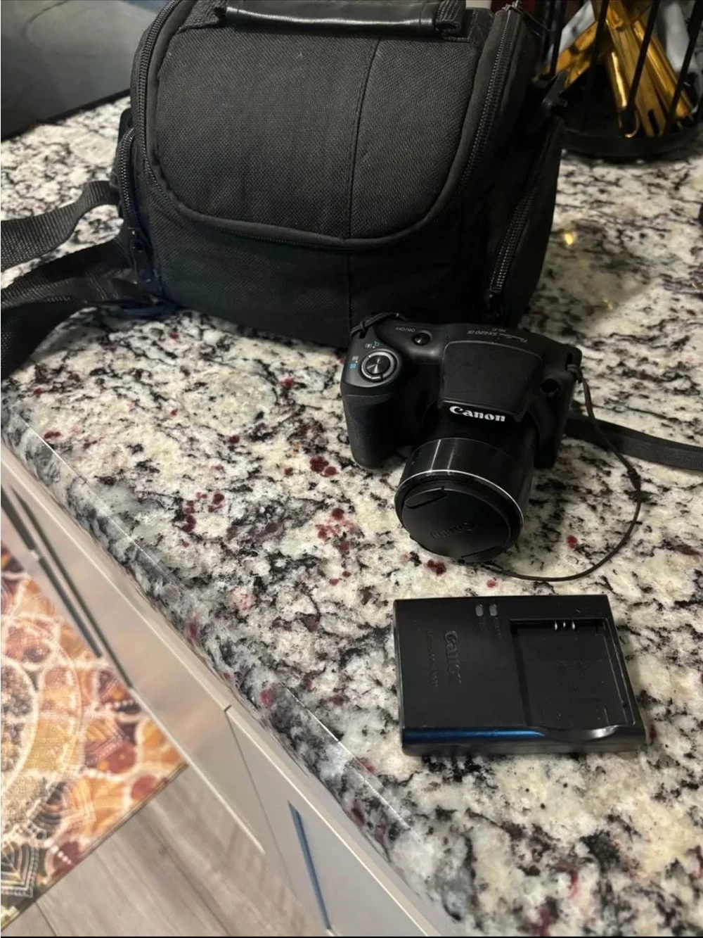 Canon Black Compact Digital Camera with Built-In Flash